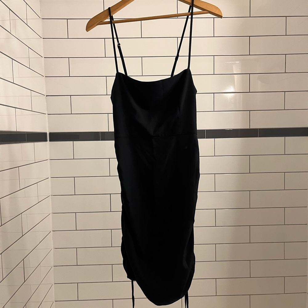 Abercrombie & Fitch Black Spaghetti Strap Mini Slip Dress